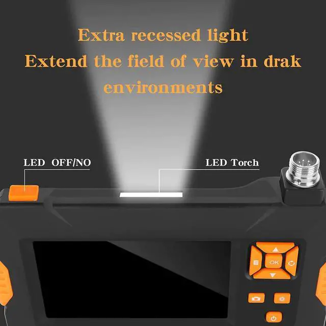 Alt view image 4 of 5 - Endoscope Handheld Video Borescope HD 1080P Underwater Micro Pipe Inspection Scope Camera with 4.3inch Display Screen