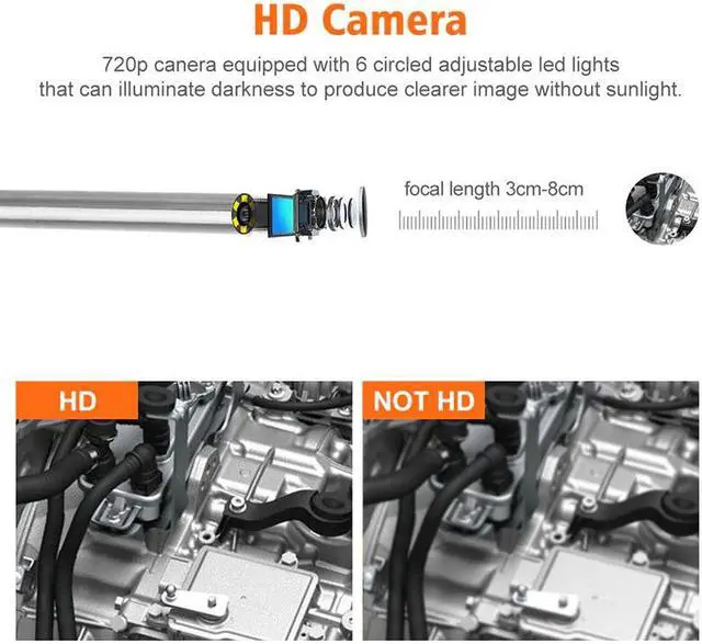 Alt view image 4 of 5 - 3.9mm 2.0MP Wireless Inspection Camera IP67 Wifi Endoscope Camera with 6 LED For Android and IOS Smartphone, iPhone, Samsung