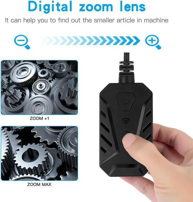 Alt view image 4 of 5 - 5.0MP Auto Focus WiFi Endoscope Inspection Camera Waterproof IP68 Flexible Snake Camera 2560*1920P HD for Android iOS Tablet