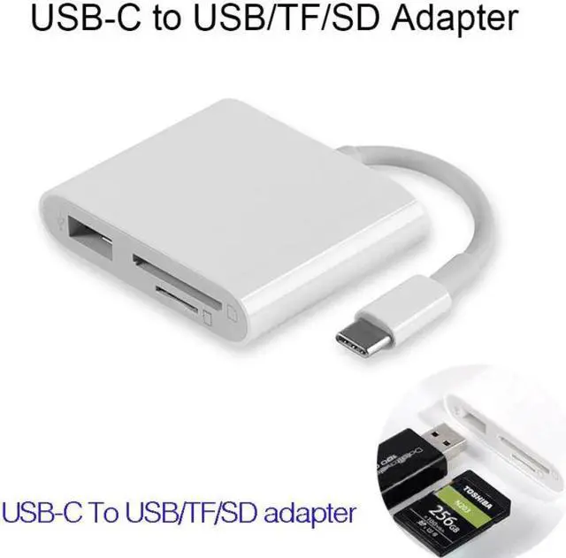 Alt view image 4 of 5 - 3-in-1 USB-C Card Reader USB Adapter Multifunctional OTG Type-C Phone Laptop Computer Accessories for Digital Memory Cards