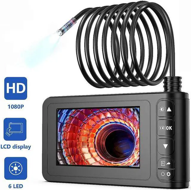 Alt view image 4 of 5 - Industrial Endoscope 1080P HD Portable Handheld Borescope Inspection Camera Videoscope with 4.3 Inch LCD Screen for Pipe