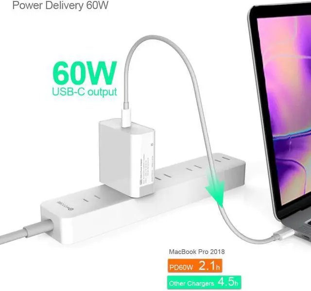 Alt view image 3 of 5 - USB-C Power Adapter 18W 30W 45W 60W 65W QC3.0 PD3.0 Charger For xiaomi USB-C Laptops MacBook Pro/Air iphone 11 pro  iPad pro S10