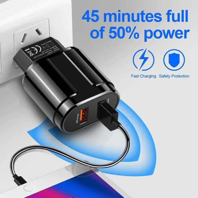 Alt view image 2 of 5 - for iPhone Xs 7 3A quick charge 3.0 dual USB  eu us mobile phone  adapter 8 for   quick charge QC3.