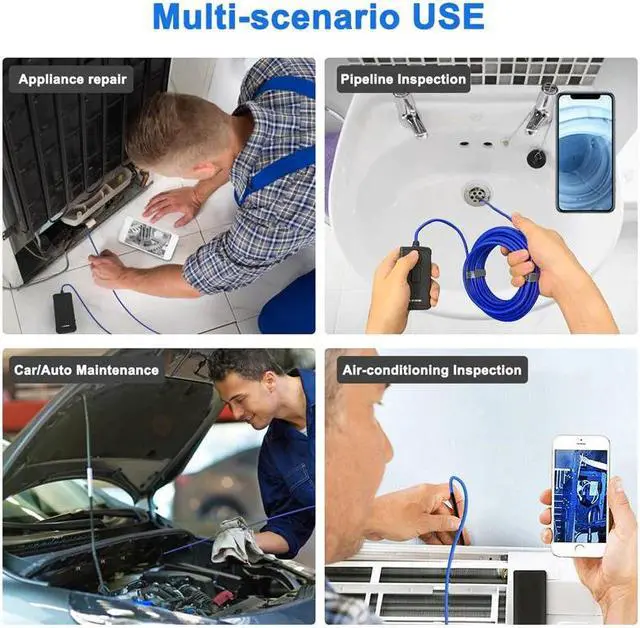 Alt view image 2 of 5 - 1944P HD WiFi Borescope Snake Camera 5MP Endoscope Camera Wireless IP67 Waterproof Inspection Camera for iOS & Android