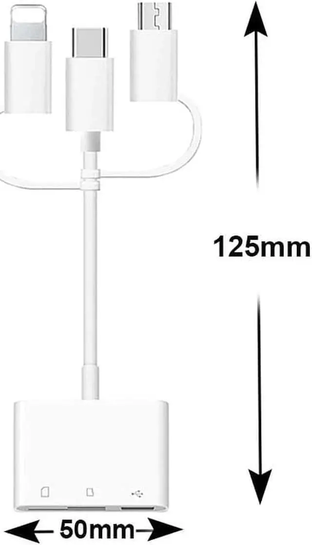 Alt view image 3 of 5 - Micro SD Card Reader SD Card Adapter USB3.0 Multimemory Stick For iphone ipad Camera Mouse Microphone Pendrive Converter