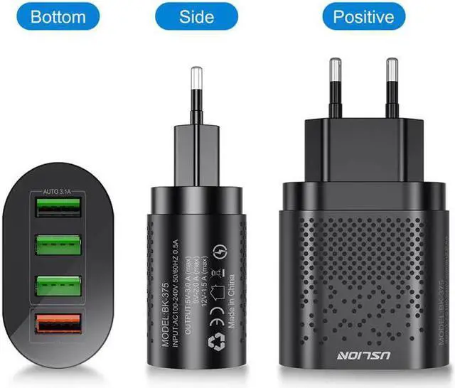 Alt view image 4 of 5 - Charge Adapter 3.0 EU/US Plug USB Charger portable travel charger For Mobile Phone travel Wall Charger  anchor CE