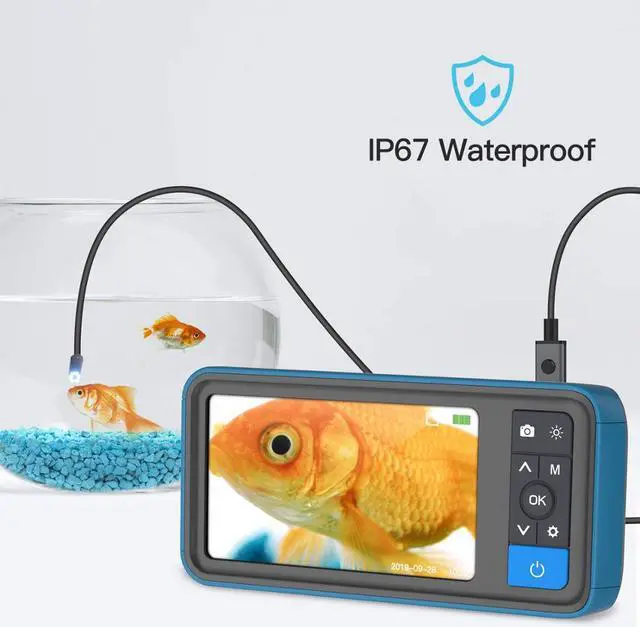 Alt view image 4 of 5 - 8mm Dual Lens Inspection Camera 1080P Industrial Endoscope 5m Waterproof Borescope 4.5 Screen Snake Camera with 32GB TF Card