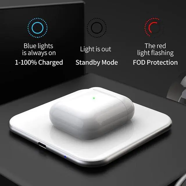 Alt view image 2 of 5 - 15W QI Quick Charging Wireless Fast Charger usb tpye c QC 3.0 Mobile phone Station For iphone  S8 galaxy s10  SIKAI