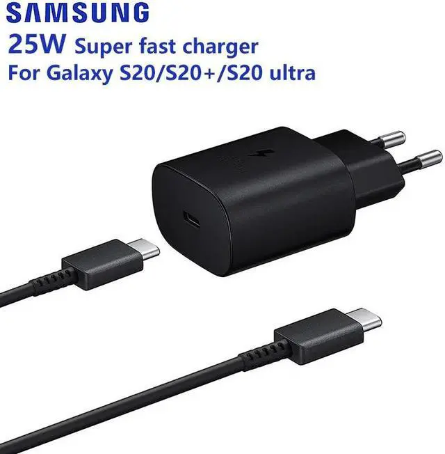 Main image of Original 25W Fast Phone Charger For  Galaxy S20 S20+ S20 Ultra Note 20 Ultra USB-C Fast Charging Wall Charger