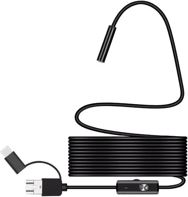 Alt view image 2 of 5 - 2/5M 1200P Android 8MM Micro USB Type-c USB 3-in-1 Endoscope Borescope Tube Waterproof USB Inspection Mini Video Camera