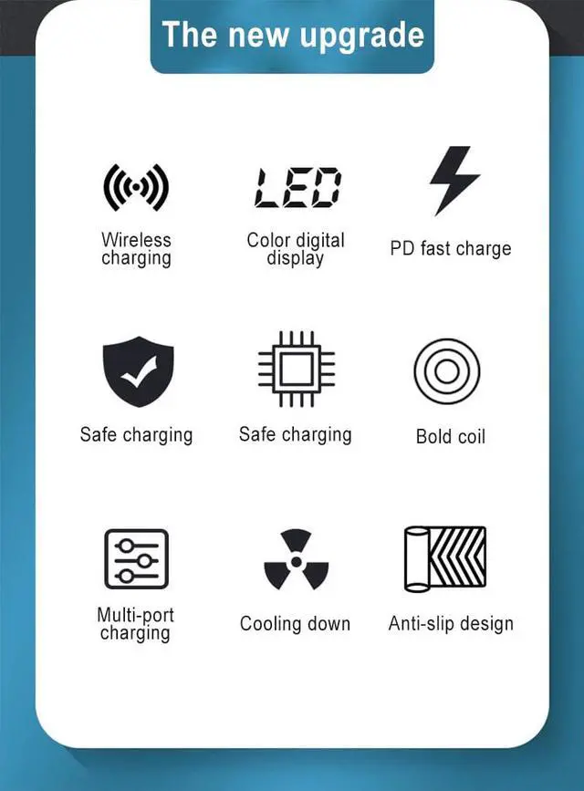 Alt view image 5 of 5 - 100W Multi-port USB Fast Charger For IPhone 11 Pro Max XS XR 8 Port Usb LCD Quick Charge 3.0 PD Charger For Samsung S10