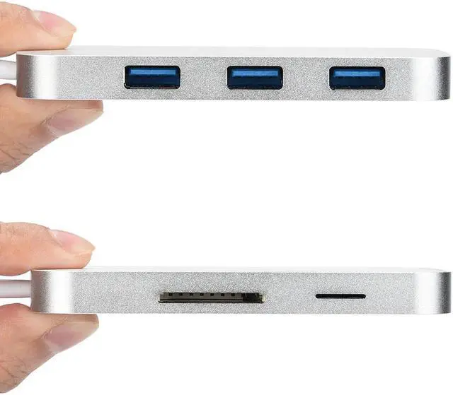 Alt view image 3 of 5 - 2019 new fashion Type C USB-C Hub Adapter 3 USB 3.0 Port Card Reader For MacBook Pro data transfer of speeds up to 5Gb/s 64#