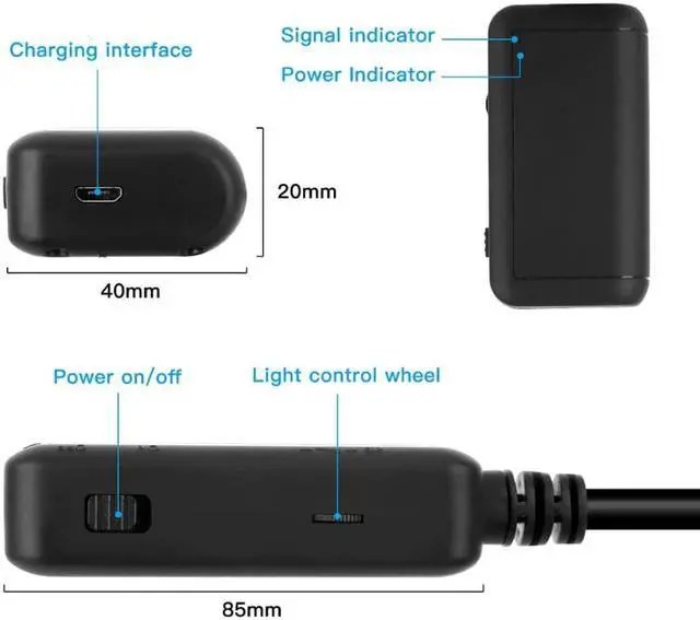 Alt view image 3 of 5 - 5.0MP WIFI Endoscope Camera 2/5M Mini Waterproof Hard Wire Wireless 5.5mm 8 LED Borescope Camera For Android PC IOS Endoscope