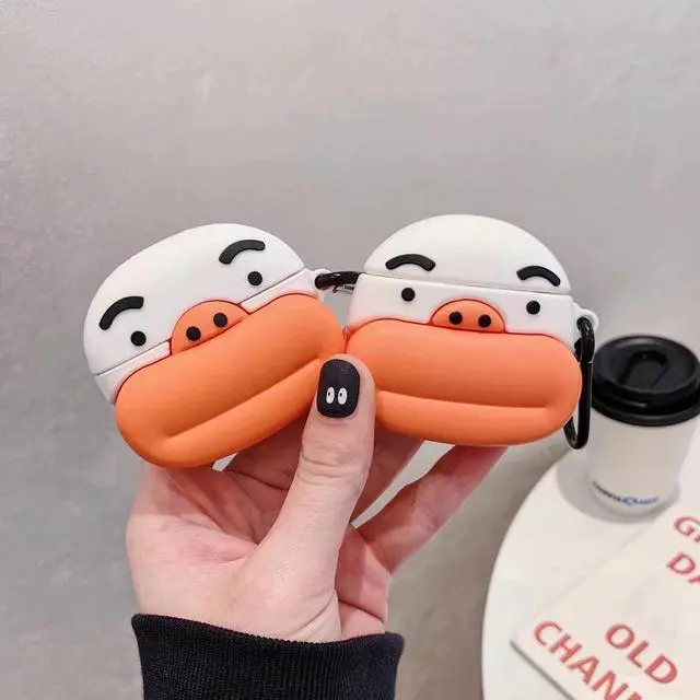 Alt view image 5 of 5 - 3D Milk Tea Earphone Case For Airpods Pro Case Silicone Bear Mouse Cartoon Earpods Cover For Apple Air pods 3 Pro Case Keychain