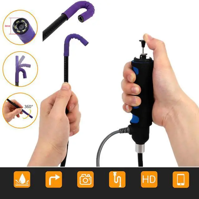 Main image of Industrial Endoscope Camera Rotatable Borescope 720P Rotary Endoscope USB Car Pipe Inspection Camera for Android IOS Phone