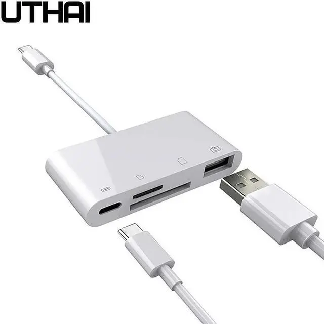 Main image of C05 Type-C Multi Adapter For PD charging USB connector SD TF CF Card Reader for Macbook Laptop iPad pro HUAWEI Xiaomi