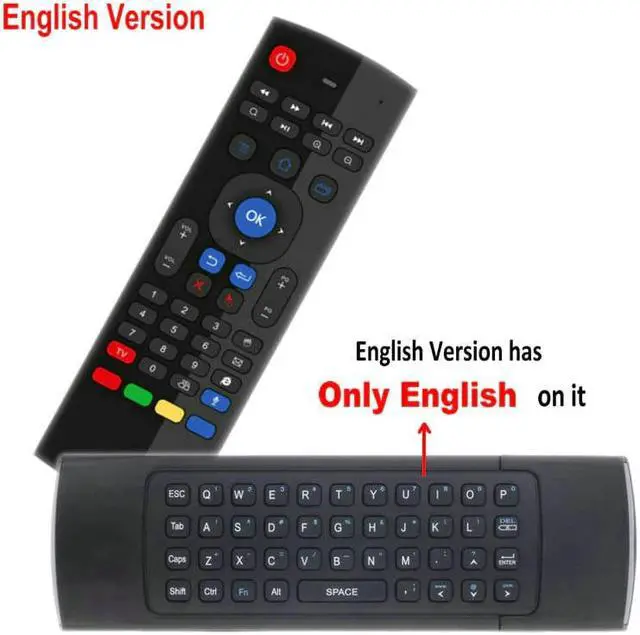 Alt view image 5 of 5 - TK3 2.4G Wireless Fly Air Mouse Keyboard  English 44 IR Learning Voice for Android Smart TV Box PK MX3 G30 Remote control