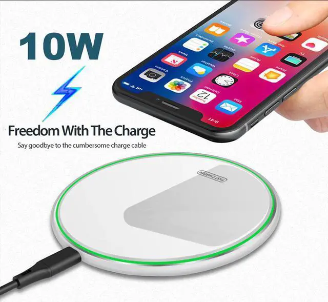 Alt view image 5 of 5 - USB C Fast 10W Wireless Charger For Huawei P30 Pro Xiaomi Mi 9 Samsung S10 S9 Qi 10W Quick Charge for iPhone 11 XS XR X 8