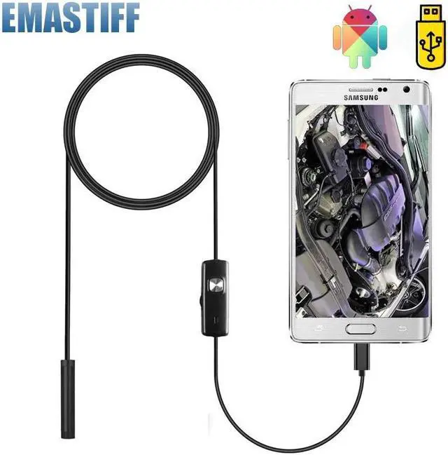 Main image of 7mm Endoscope Camera Flexible IP67 Waterproof Micro USB Inspection Borescope Camera for Android PC Notebook 6LEDs Adjustable