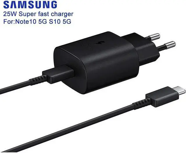 Main image of Original 25W Super Fast Charger For  Galaxy Note 10 Note10 plus Note10+ A60 A70 USB-C Fast Charging Wall Charger