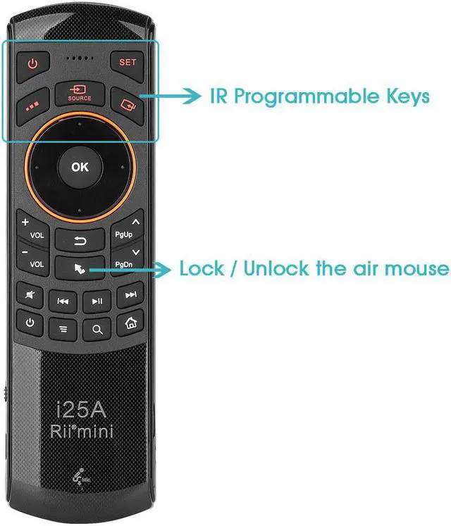 Alt view image 3 of 5 - i25A 2.4G Mini keyboard Air mouse remote control with Earphone Jack For Smart TV Android TV Box Fire TV
