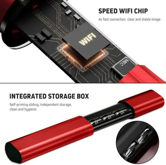 Alt view image 2 of 5 - 3.9mm WiFi Ear Otoscope 5MP Ear Inspection Camera Endoscope 5.5mm Ear Cleaner Scope Earwax Removal Kits  for iOS Android Phone