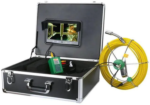 Alt view image 4 of 5 - 20-50M Sewer Pipe Pipeline Drain Inspection System 10 inch Monitor 1000TVL Snake Drain Waterproof Pipe & Wall Video 17mm Camera