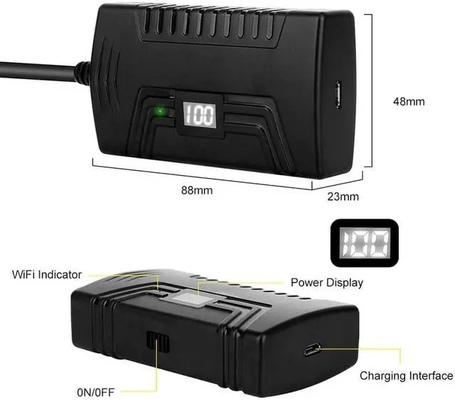 Alt view image 2 of 5 - 3.9mm 2.0MP Wireless Inspection Camera IP67 Wifi Endoscope Camera with 6 LED For Android and IOS Smartphone, iPhone, Samsung