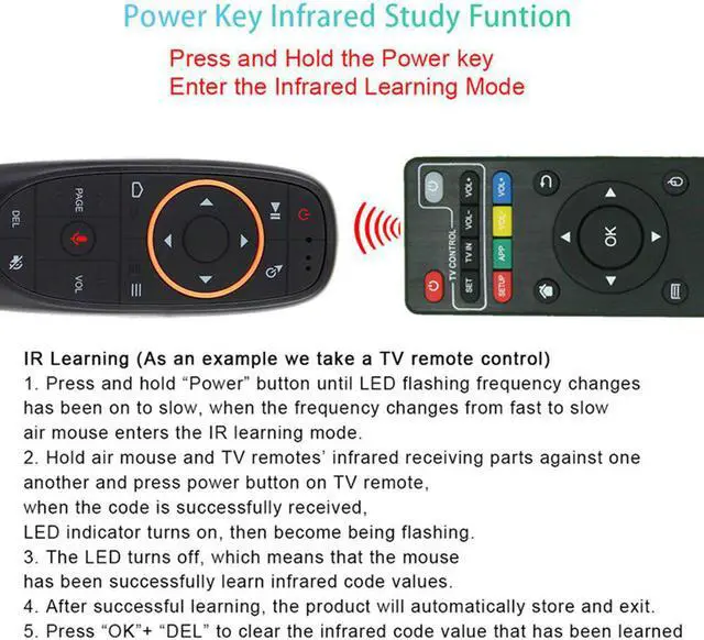 Alt view image 4 of 5 - L8STAR G10S Air Mouse 2.4G Voice Remote Control USB Receiver Gyro Sensing Wireless Smart Areo Mouse for Android TV BOX Projector