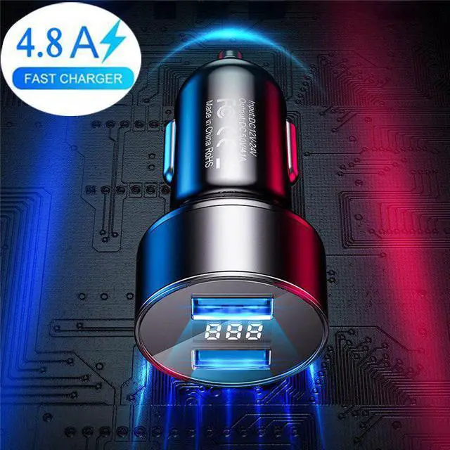 Main image of Car Charger 4.8A Dual USB Fast Charger For  Note 10 Pro  S10 Usb Car Charger For Iphone