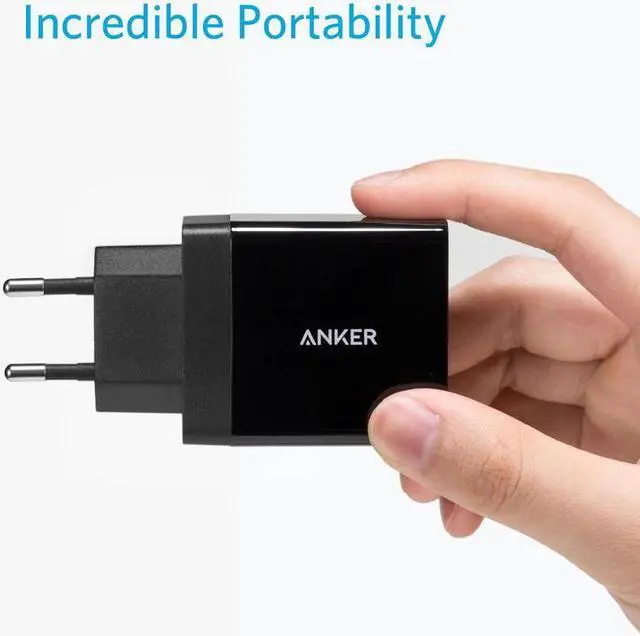 Alt view image 5 of 5 - 24W 2-Port USB Wall Charger (EU/UK Plug) and PowerIQ Technology for iPhone, iPad, Galaxy, Nexus, HTC, , LG etc