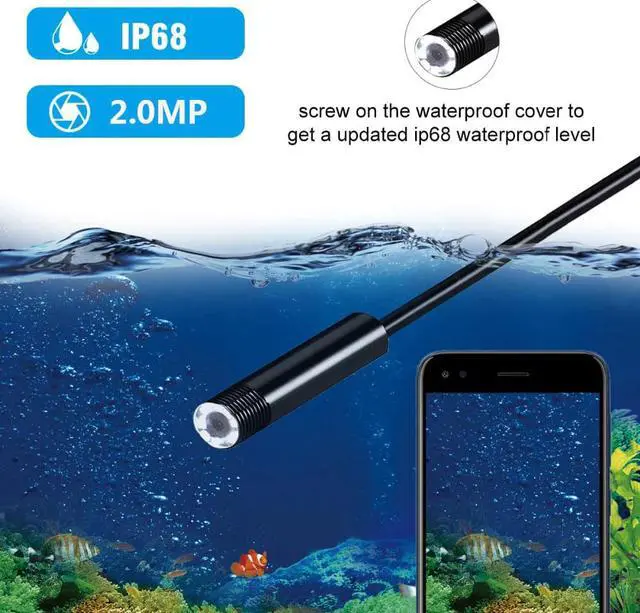 Alt view image 3 of 7 - Lens 1080P Industrial Endoscope 4.5 Screen Waterproof Snake Camera with 6 LED For Pipeline Drain Sewer Inspection Camera