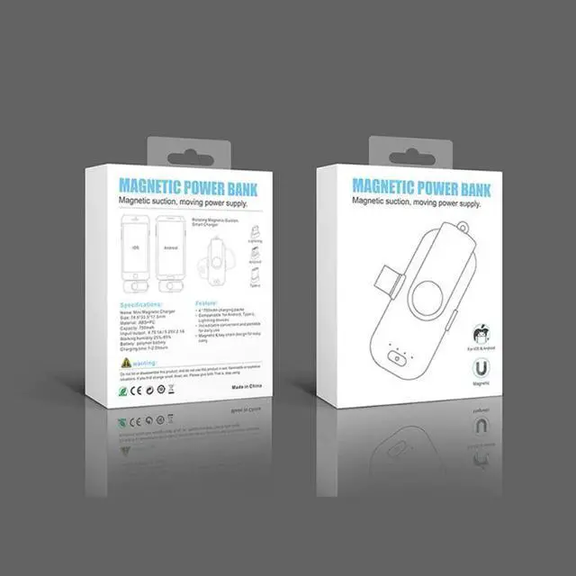 Alt view image 5 of 5 - Power Bank Mini Emergency Mobile Power For iPhone Micro USB Type C Phone 1000mAh Portable Fast Charger Power Bank