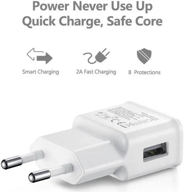 Alt view image 3 of 5 - For Samsung Galaxy A10 J4 J6 Plus Phone Charger 5V 2A Adapter Micro USB Data Cable For Huawei Y7 Y9 P Smart 2019 10i Honor 8S 8A