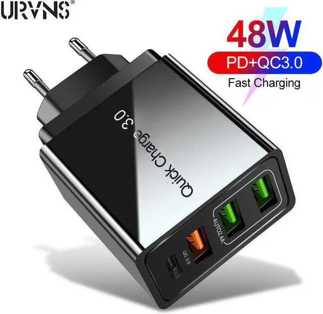 Alt view image 3 of 5 - 30W 48W Digital Display QC3.0 USB Quick Charger For iPhone Adapter 3A Fast Charging Wall Phone Chargers For