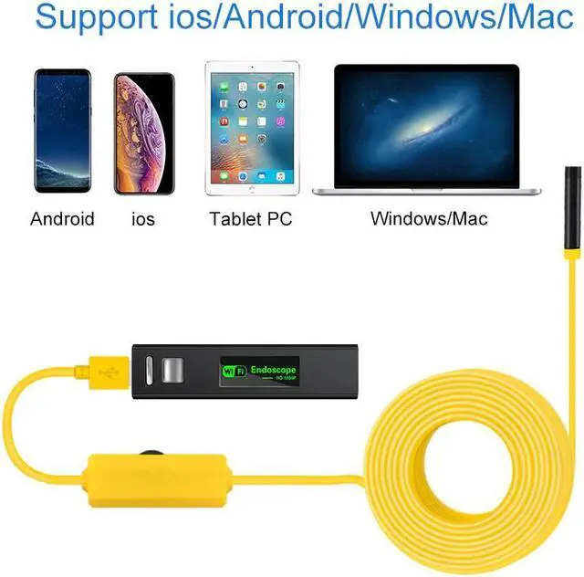 Alt view image 2 of 7 - 5.5mm Endoscope Camera HD USB Endoscope With 6 LED 1/1.5/2/3.5/5M Soft Cable Waterproof Inspection Borescope for Android PC
