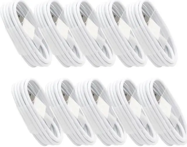Alt view image 2 of 5 - 10PCS/Lot EU Plug White Color Wall USB Charger For iPhone 8 Pin Charging Cable + Charger Adapter For Apple iPhone 6 7 Plus 5S 5