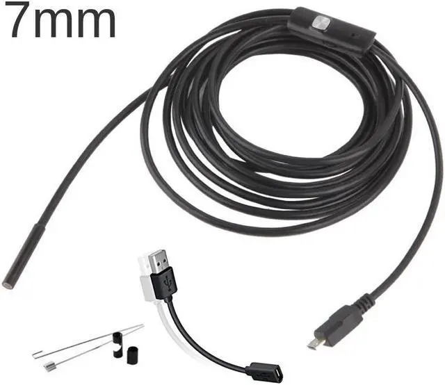 Main image of 7mm USB Mini Endoscope Camera 2m 1m 1.5m Flexible Hard Cable Snake Borescope Inspection Camera for Android Smartphone PC