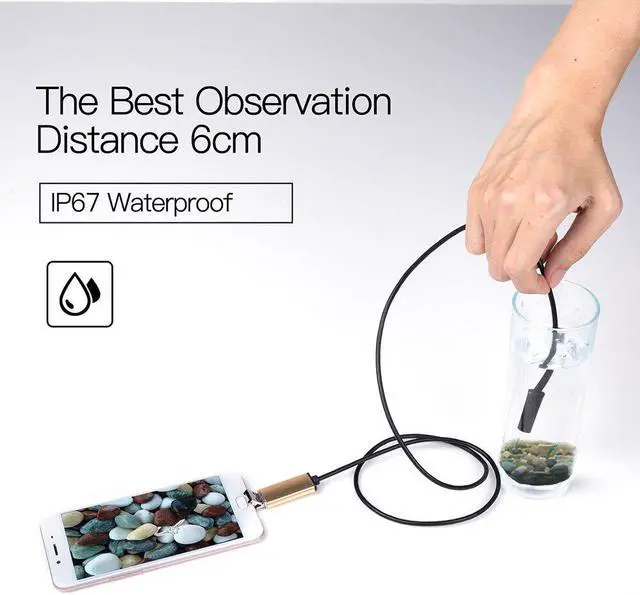 Alt view image 4 of 5 - 7mm 1m 5m 10m Flexible Cable USB Endoscope Waterproof inspection Snake Tube Video Camera Mini Endoscope For Smartphone/PC