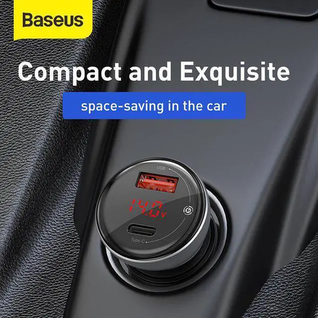 Alt view image 5 of 5 - 45W PPS Quick Car Charger PD3.0 QC 3.0 Fast Charging For iPhone Metal Dual Quick Charging Mini Car Charger For