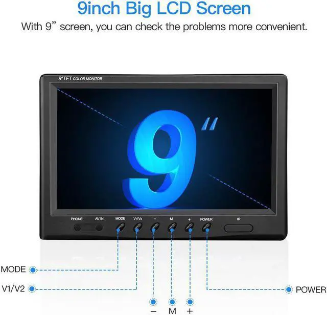 Alt view image 2 of 5 - 9600A 9" 20M Pipeline Endoscope Inspection Camera Underwater Industrial Pipe Sewer Drain Wall Video Camera