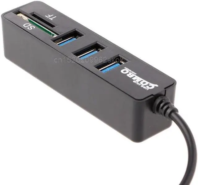 Alt view image 3 of 5 - 3 Port USB 2.0 Hub USB 3.1 Type C Cable OTG SD/TF Card Reader For iMac for MacBook