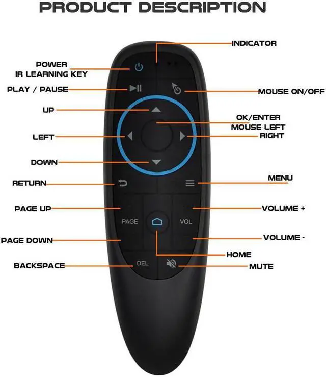 Alt view image 2 of 5 - Air Remote Mouse G10 BLE 5.0 Air Mouse Remote Control 2.4GHz Mini Fly Mouse For Android Shield TV Box
