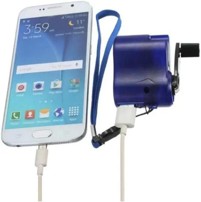 Alt view image 4 of 5 - Universal Hand Crank Portable Phone Battery  Outdoor Emergency USB Charging Dynamo For All Brand Mobile Phones