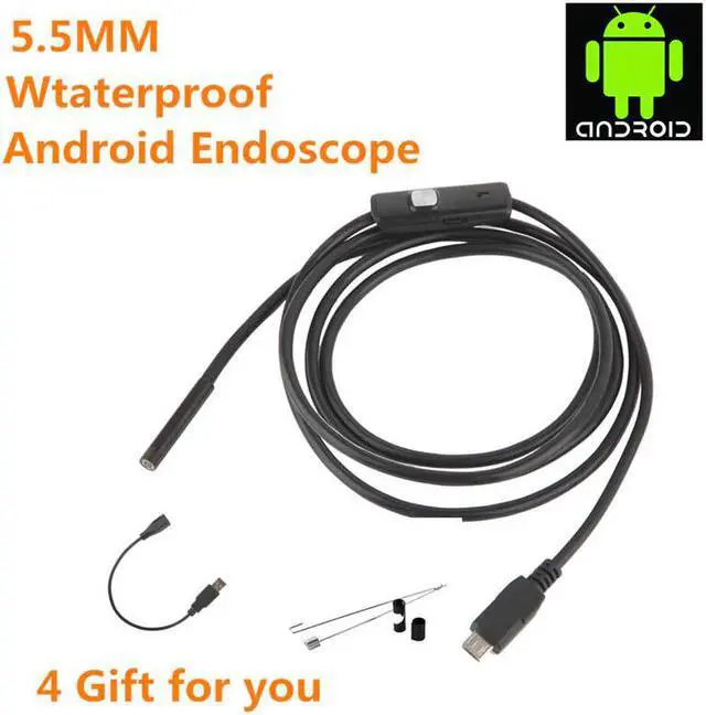 Main image of 5.5mm Endoscope Micro USB Inspection Borescope Camera for Android PC Flexible IP67 Waterproof Notebook 6leds Adjustable