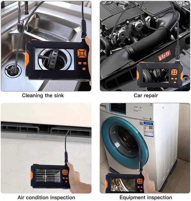 Alt view image 3 of 5 - Endoscope Handheld Video Borescope HD 1080P Underwater Micro Pipe Inspection Scope Camera with 4.3inch Display Screen