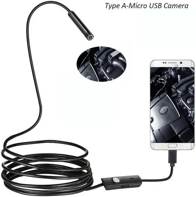 Main image of 5.5mm Lens 1M/2M Soft Wire Android USB Endoscope Camera USB Pipe Inspection Endoscope OTG USB Borescope Camera Mini Camera