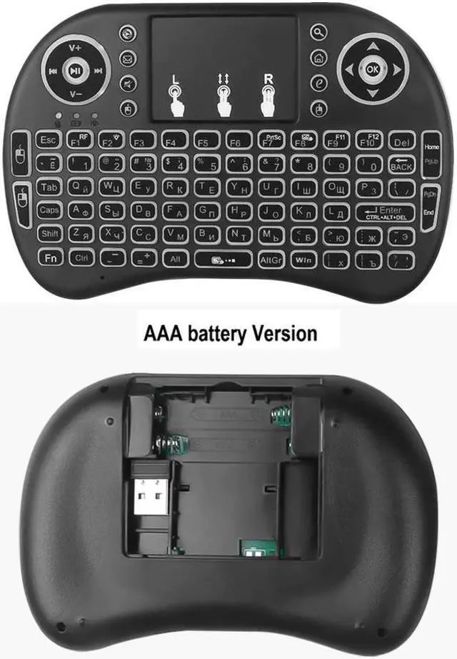 Alt view image 4 of 5 - i8 Mini Wireless Keyboard 2.4ghz English Russian 3 colour Air Mouse with Touchpad Remote Control Android TV Box