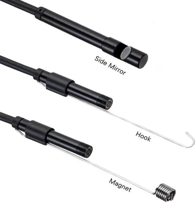 Alt view image 5 of 7 - Endoscope Camera 1-10M HD 1200P 8mm 8 LED Mini Waterproof Hard Cable Inspection Camera USB Borescope for Iphone PC IOS