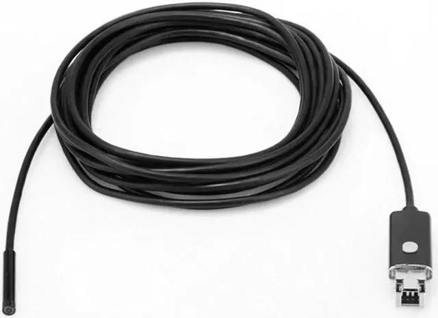 Main image of 7mm Lens 2M Endoscope 6 LED Inspection Camera Mini 2 in 1 USB interface Borescope Tube For Android PC Computer black